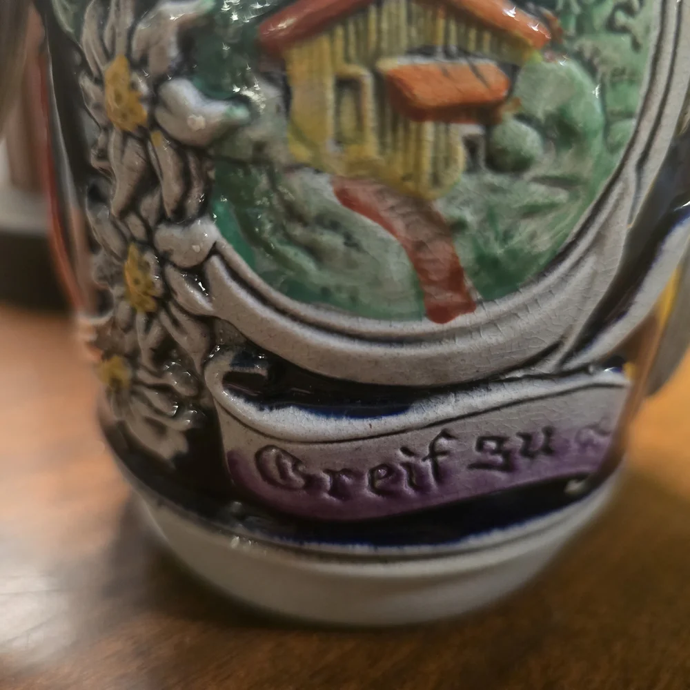 Traditional German Beer Steins with Pewter Lids - Picture 5 of 10